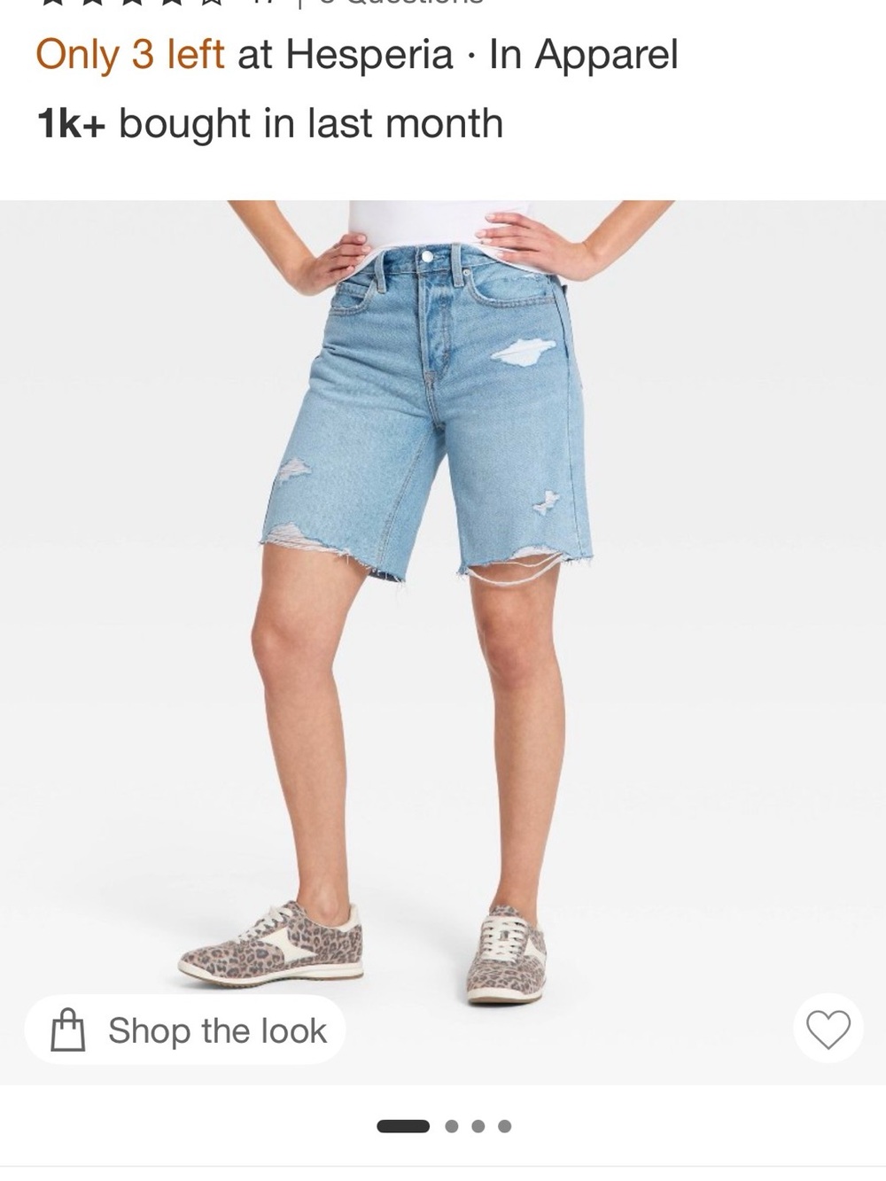 Universal Thread Light Blue Distressed Denim Jean Shorts - Picture 4 of 4